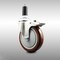 Service Caster 5 Inch 316SS Maroon Poly Swivel 1-1/4 Inch Expanding Stem Caster Lock Brake SCC SCC-SS316TTLEX20S514-PPUB-MRN-114 - alternate 1